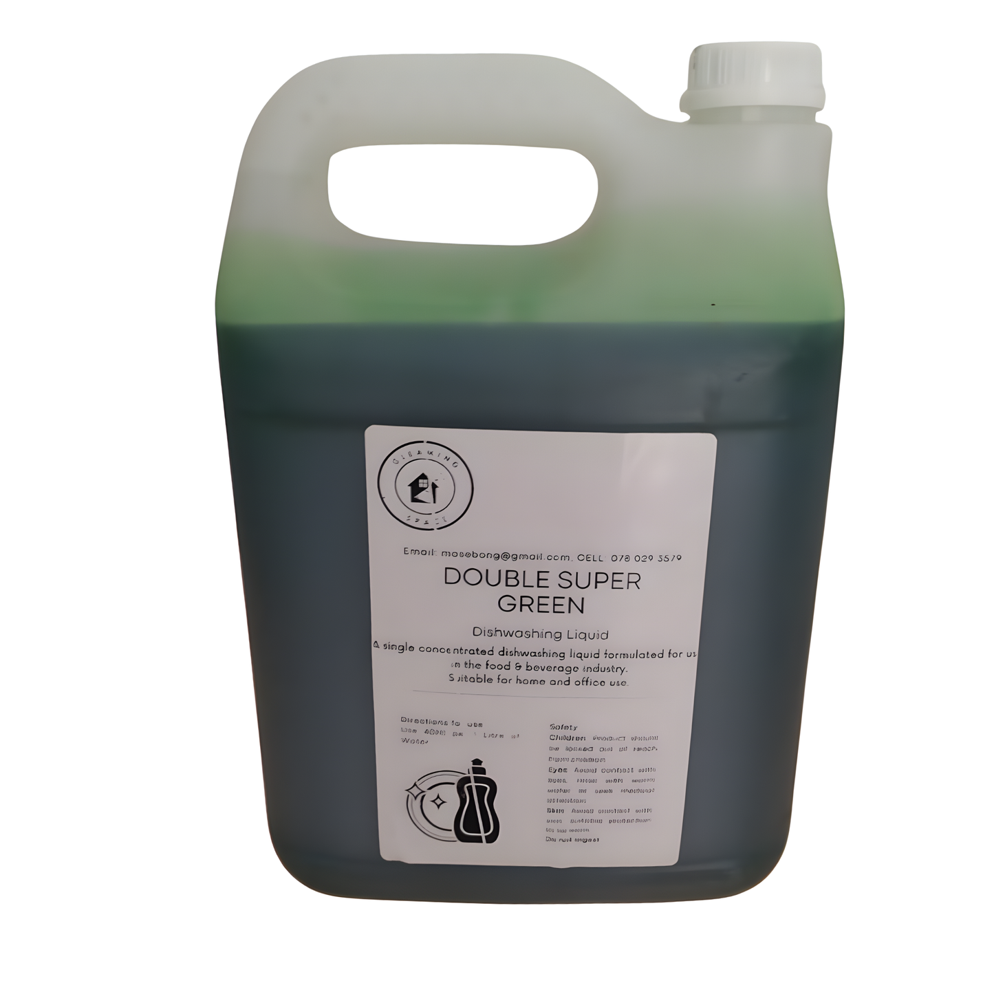 Gleaming Space 5L Double Super Green Dishwashing Liquid bottle
