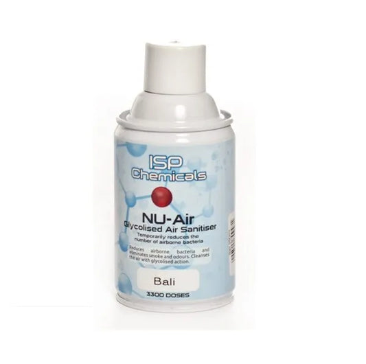 ISP Chemicals NU-Air Glycolised Air Sanitiser can on a white background
