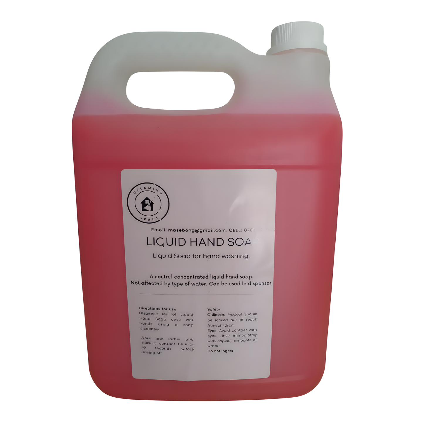 Gleaming Space 5L Handwash Liquid in white and pink