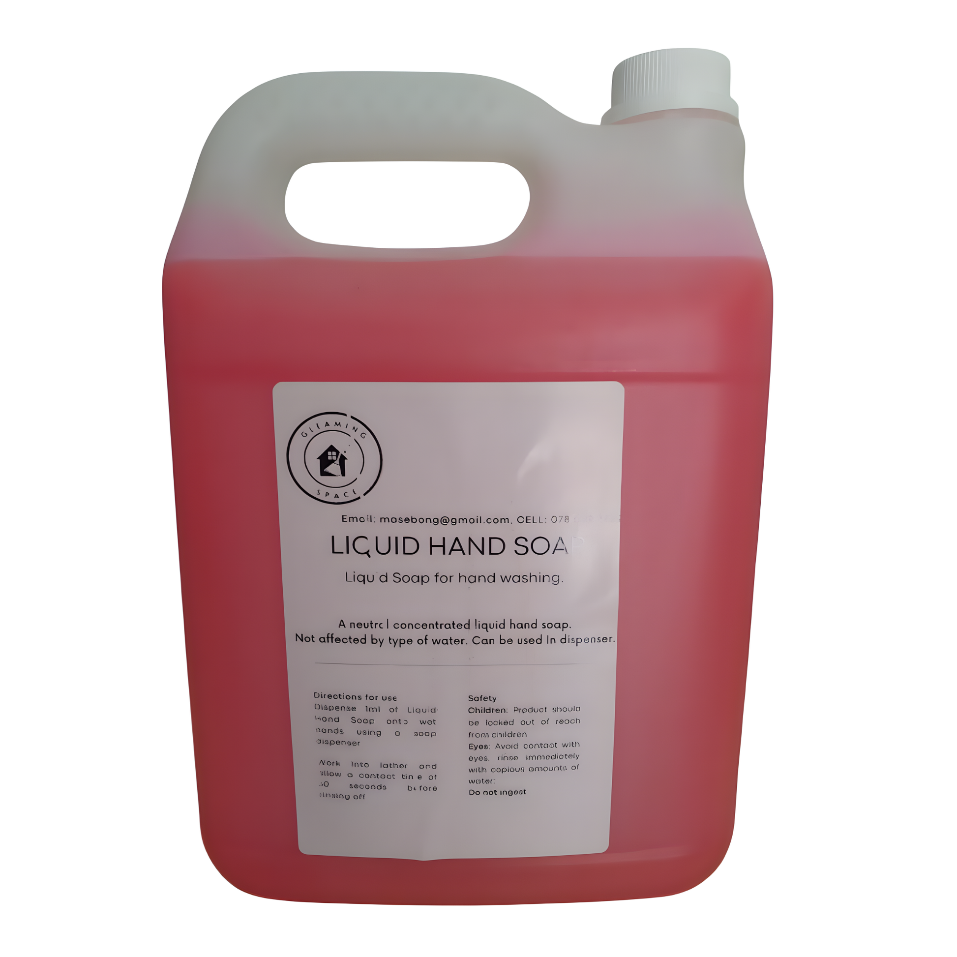 Gleaming Space 5L Handwash Liquid in white and pink